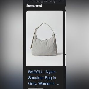 Grey Baggu Nylon shoulder bag